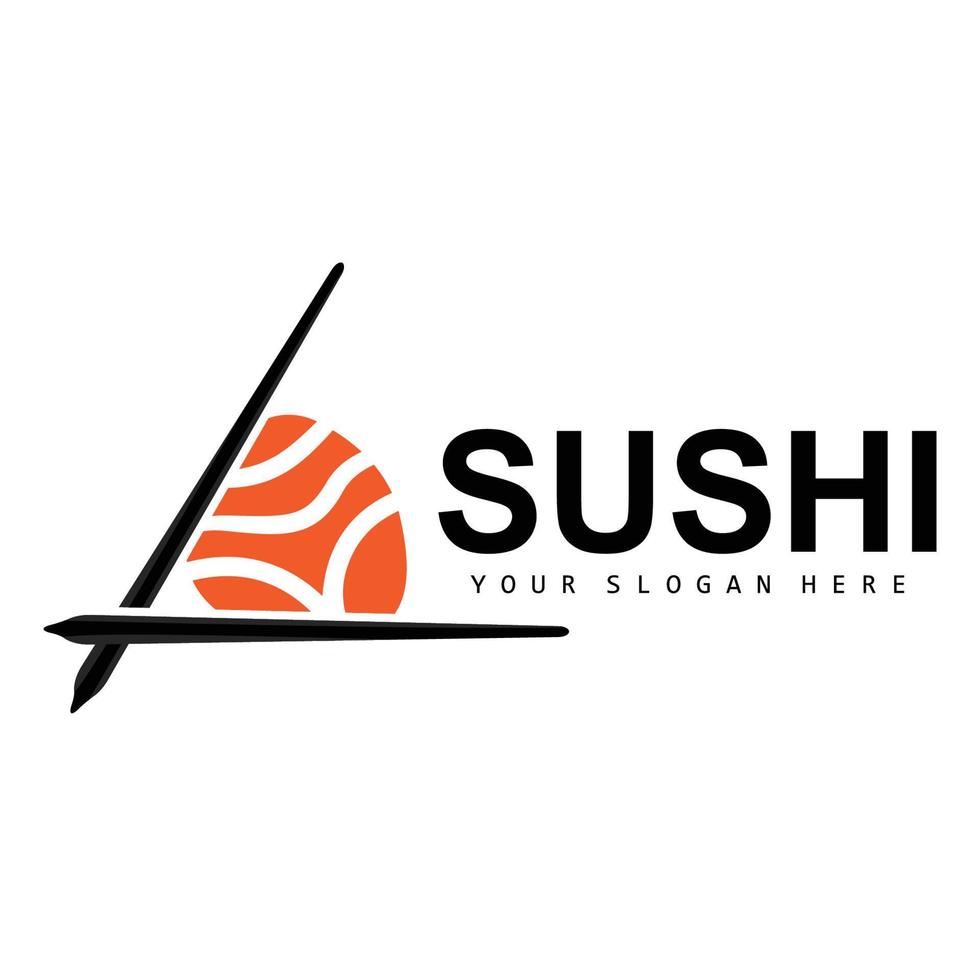 Sushi logo, japonés comida Sushi Mariscos vector, japonés cocina producto marca diseño, modelo icono vector