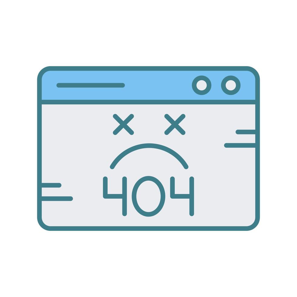 icono de vector de error 404