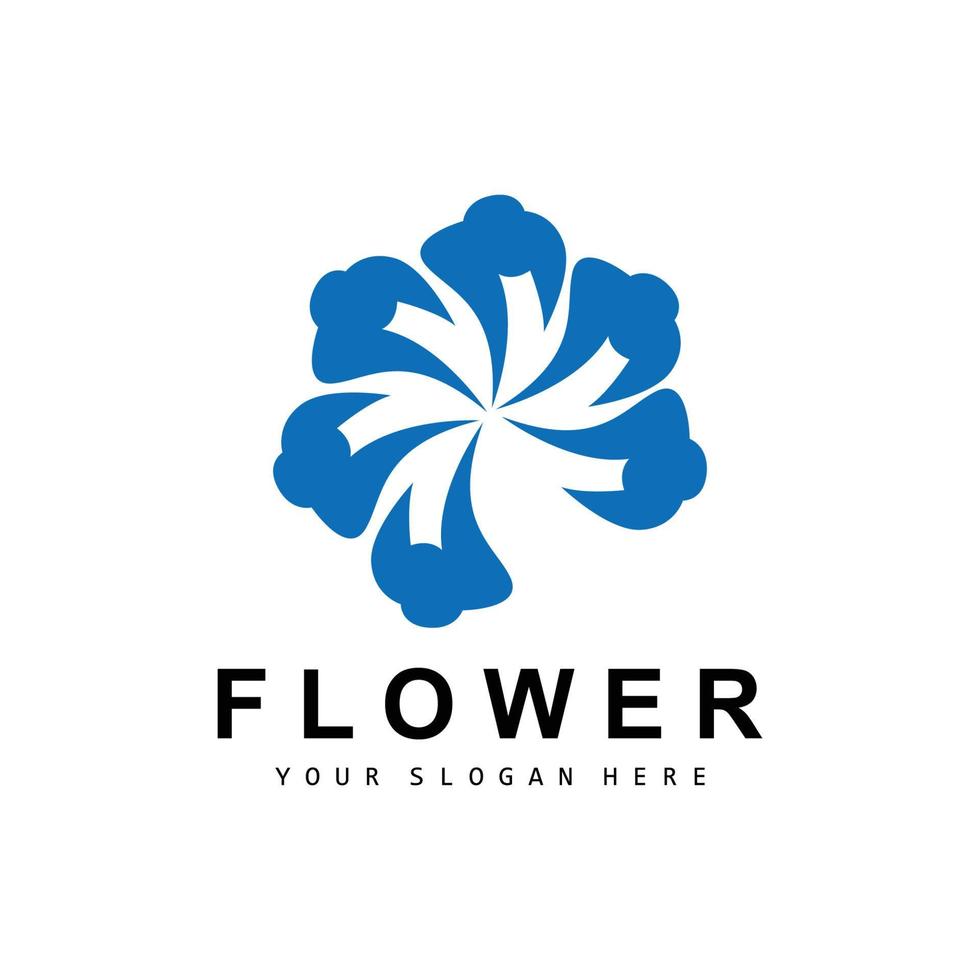 Flower Logo, Ornamental Plant Design, Plant Vector, Product Brand Template Icon vector