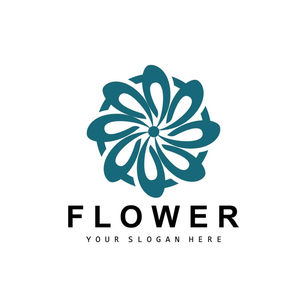 flor logo, ornamental planta diseño, planta vector, producto marca modelo icono vector