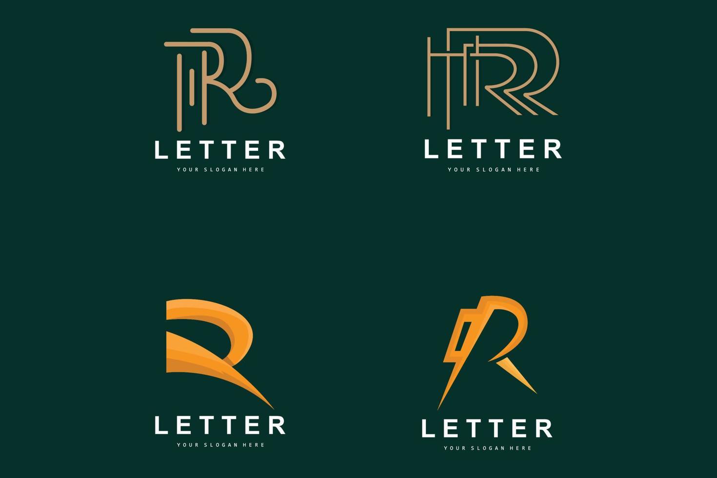 R Letter Logo, Vector Alphabet Symbol, Design For Brand Logos With Initial Letter