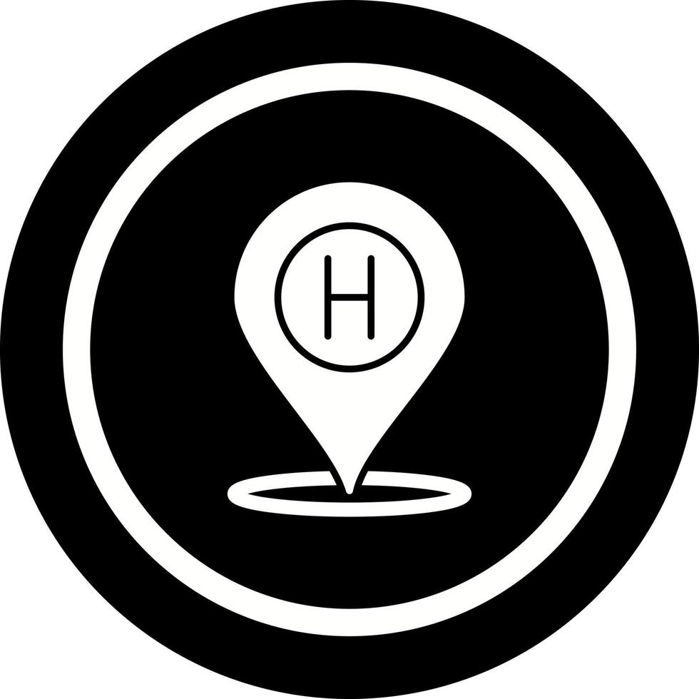 icono de vector de ubicación de hotel