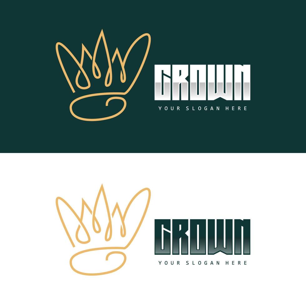 Crown Logo, King And Queen Icon Design, Vector Elegant, Simple, Template Illustration