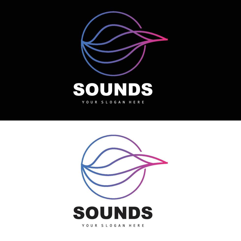 Sound Wave Logo, Equalizer Design, Music Wave Vibration, Simple Vector Icon With Line Style