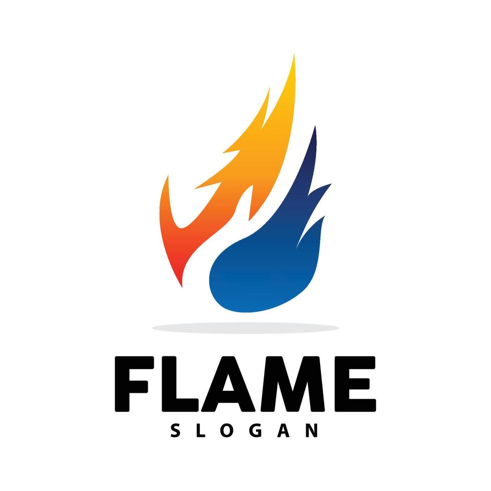 Red Flame Logo, Burning Heat Fire Vector, Fire Logo Template Icon Design vector