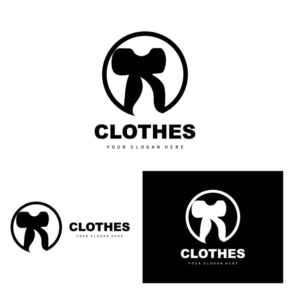 logotipo de ropa, diseño de pantalones de estilo simple, vector de tienda de ropa, moda, marca comercial e icono de plantilla