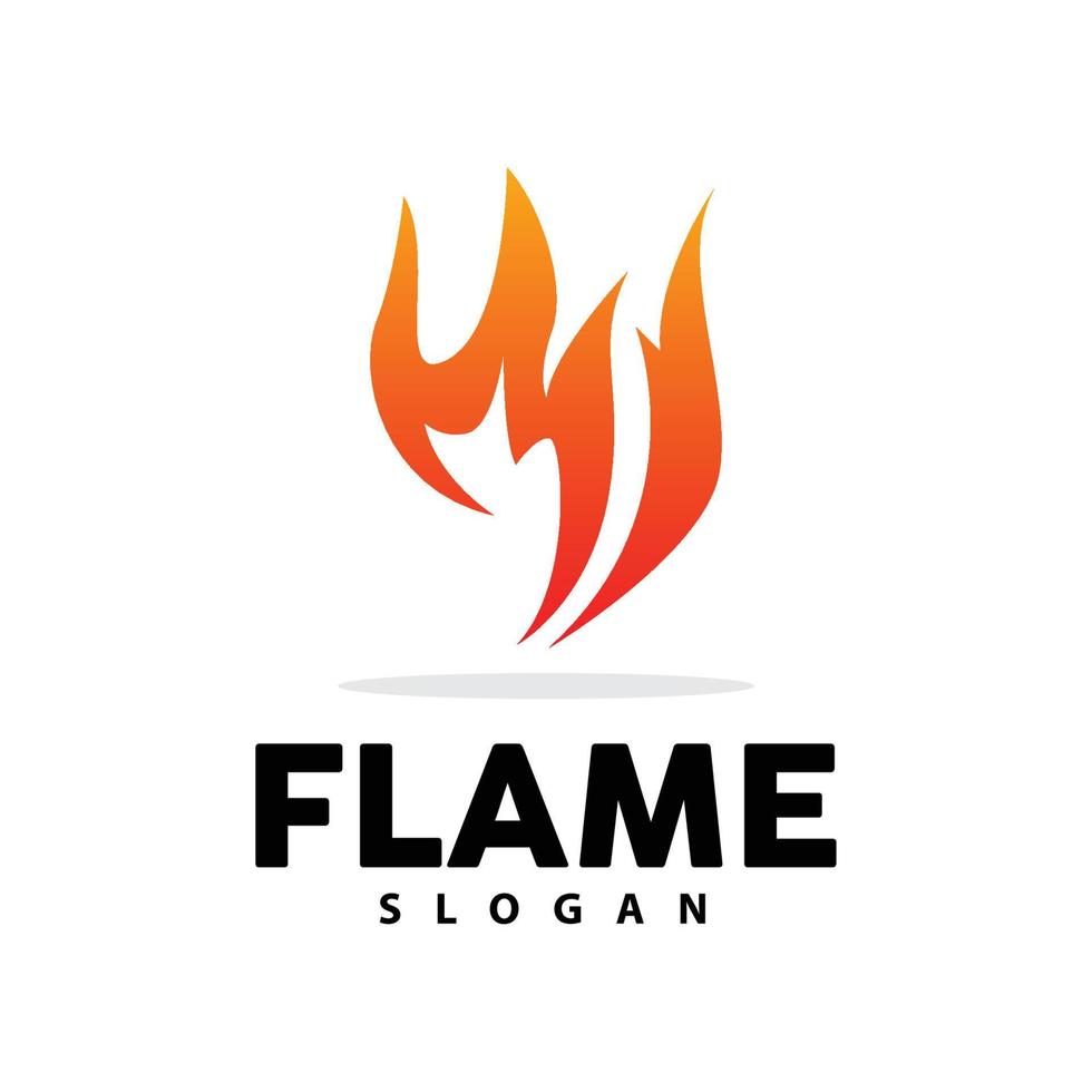 Red Flame Logo, Burning Heat Fire Vector, Fire Logo Template Icon Design vector