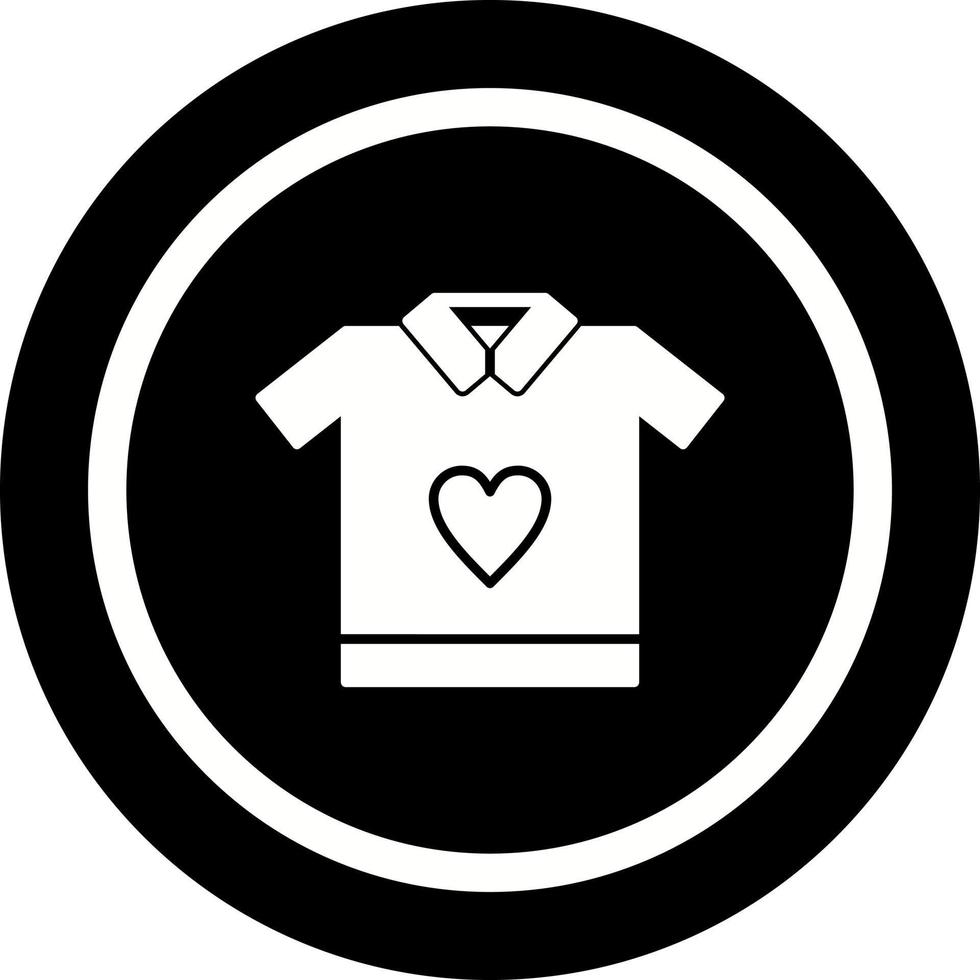 icono de vector de camiseta