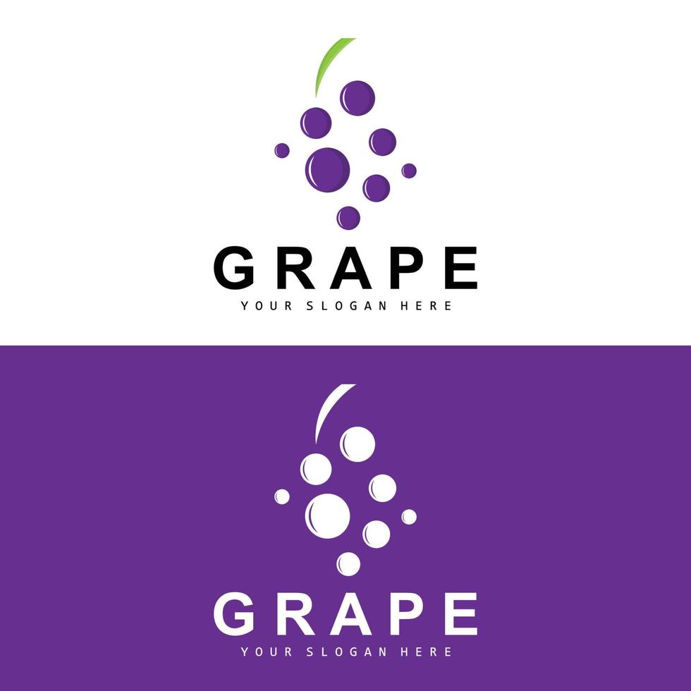 uva Fruta logo, circulo estilo Fruta diseño, uva granja vector, vino beber, naturaleza icono, ilustración modelo vector