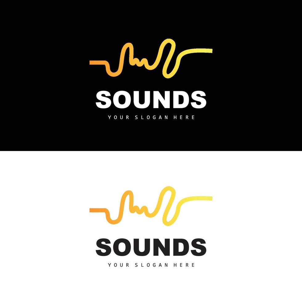 Sound Wave Logo, Equalizer Design, Music Wave Vibration, Simple Vector Icon With Line Style