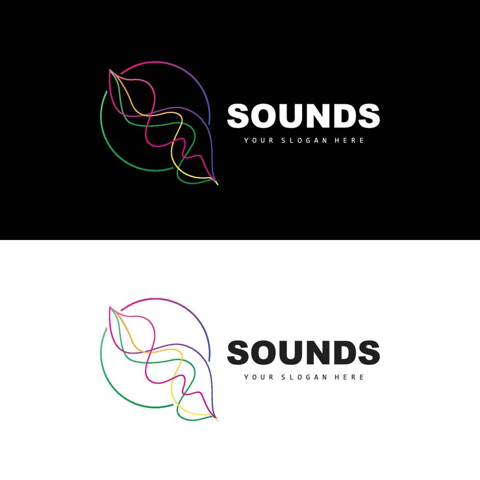 Sound Wave Logo, Equalizer Design, Music Wave Vibration, Simple Vector Icon With Line Style