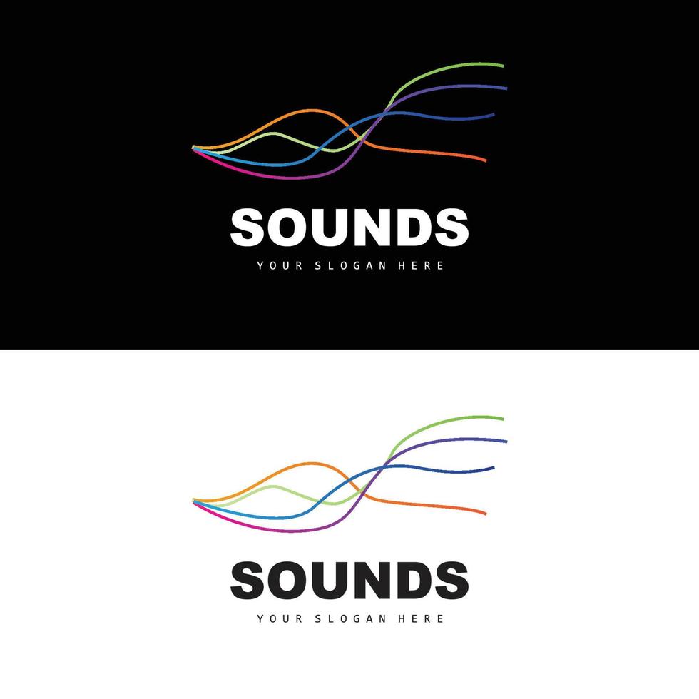 Sound Wave Logo, Equalizer Design, Music Wave Vibration, Simple Vector Icon With Line Style