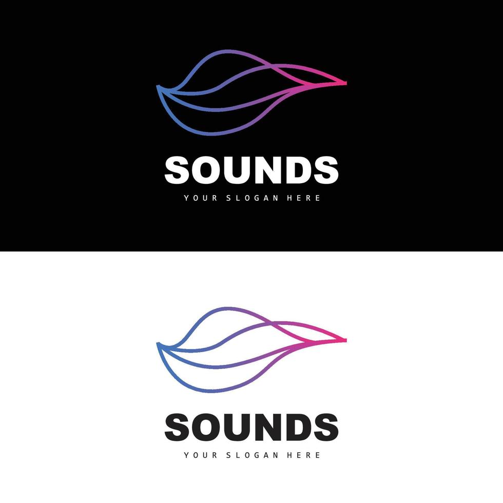 Sound Wave Logo, Equalizer Design, Music Wave Vibration, Simple Vector Icon With Line Style