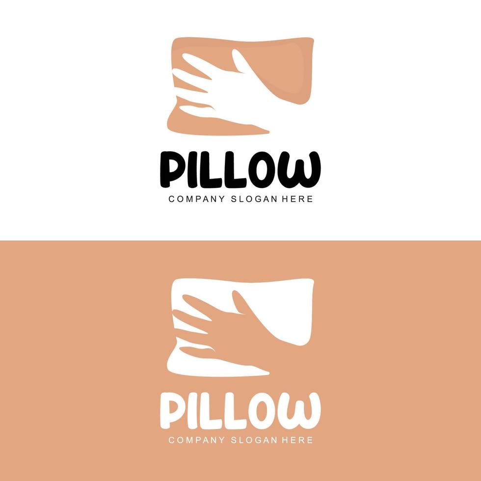 Pillow Logo, Bed Design, Dream And Sleeping Template Icon Vector