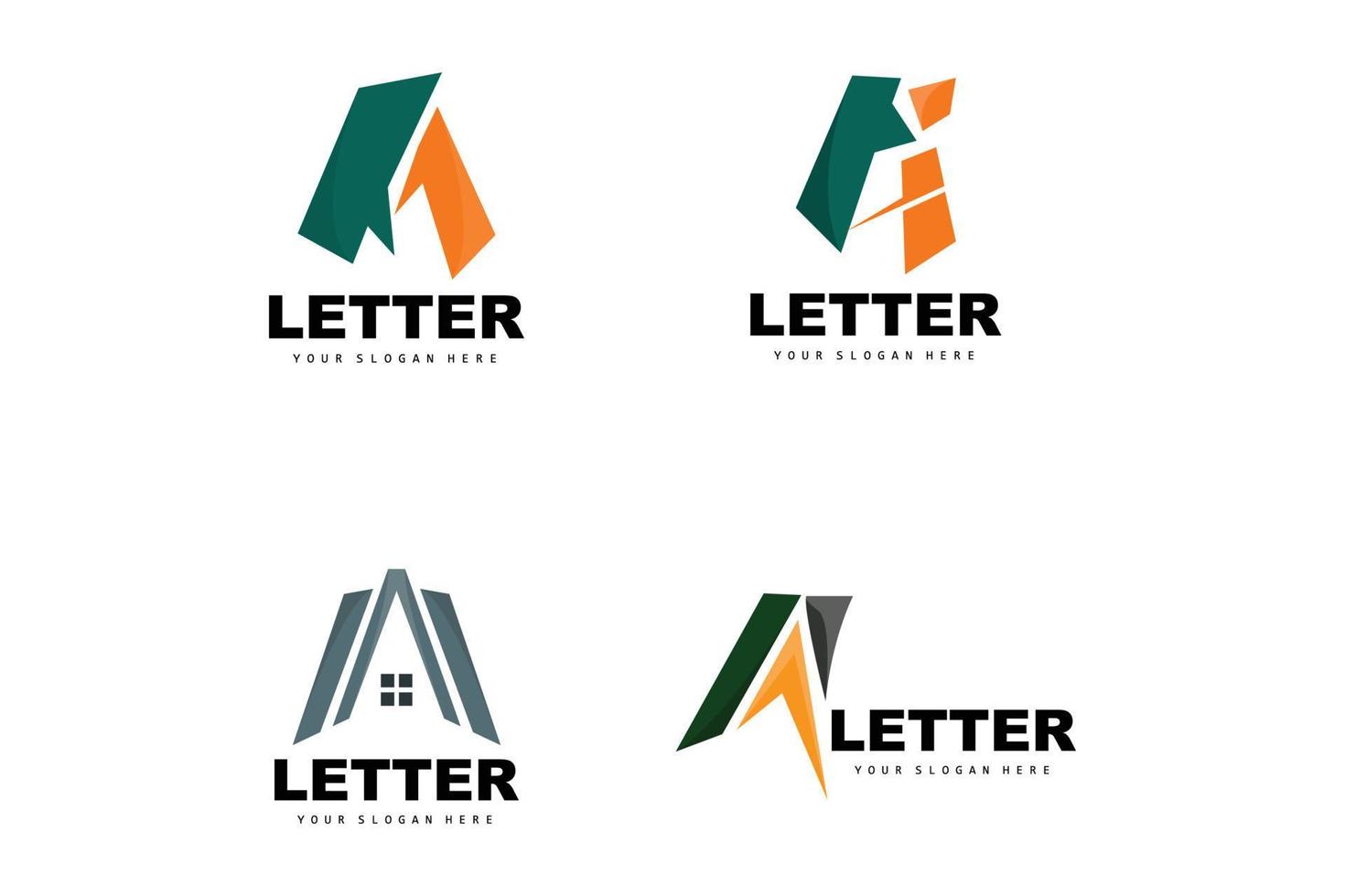 A Letter Logo, Letter Logotype Vector, Product Brand Design, Company Initials, Construction, Education vector