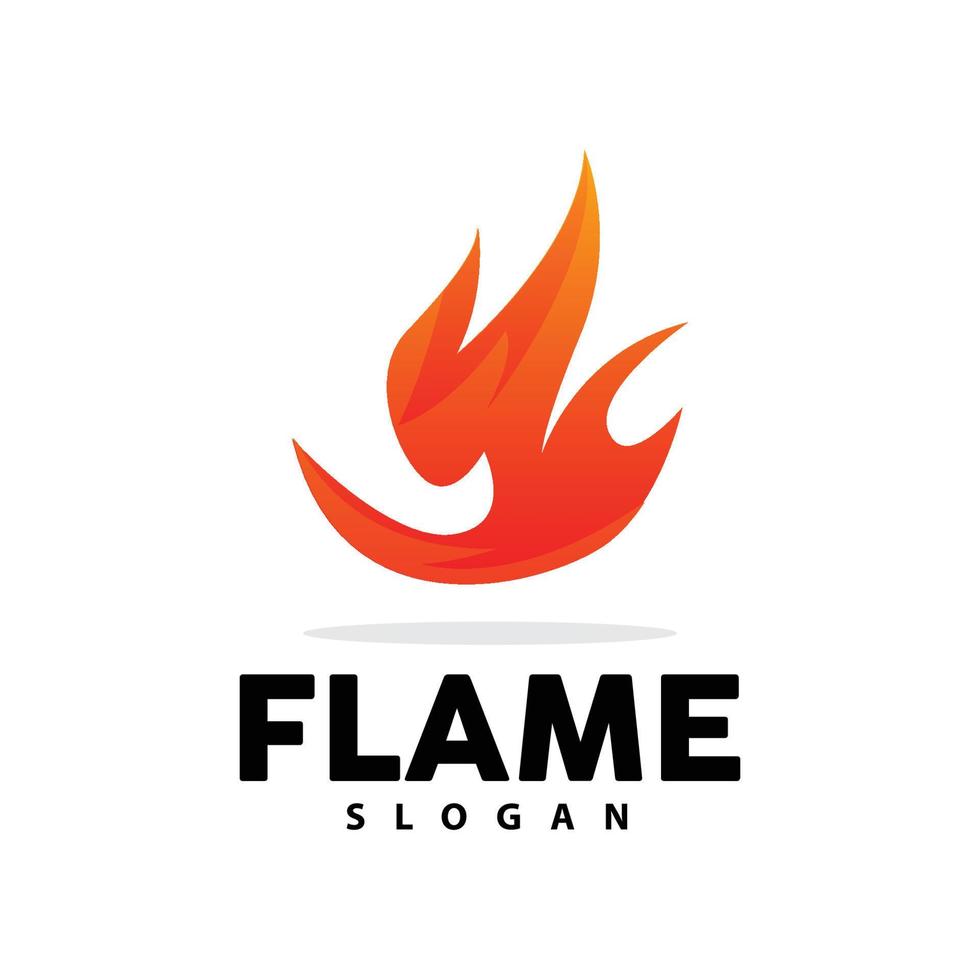 Red Flame Logo, Burning Heat Fire Vector, Fire Logo Template Icon Design vector