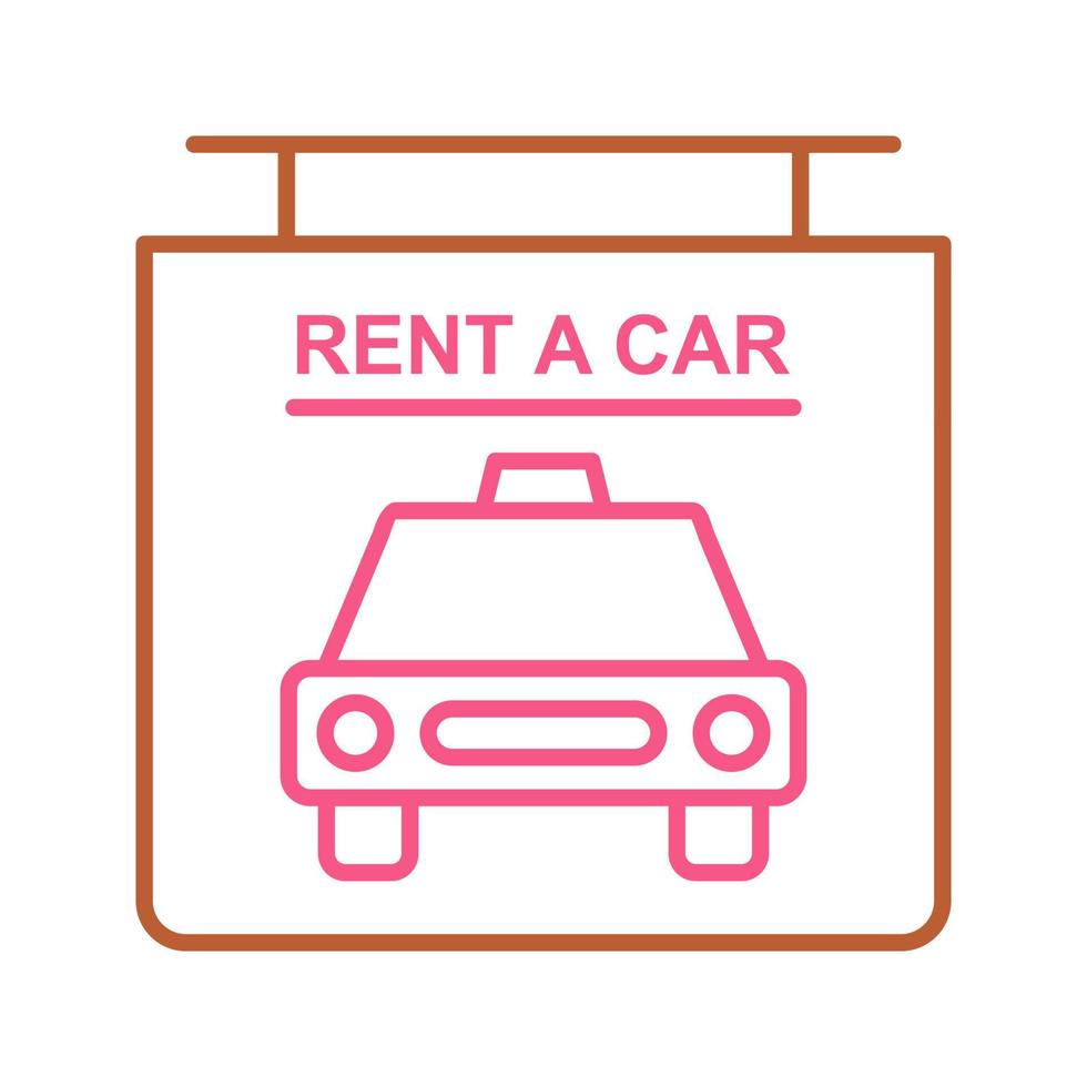 Rent a Car Vector Icon