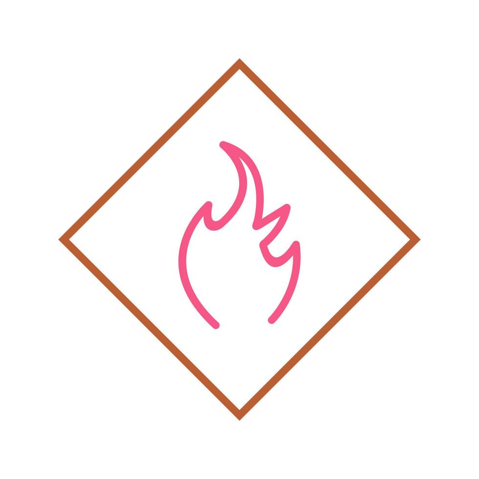 Danger of Flame Vector Icon