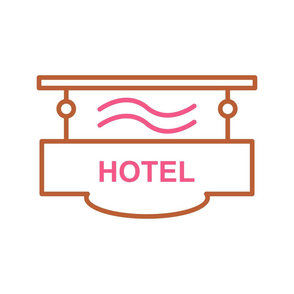 icono de vector de signo de hotel