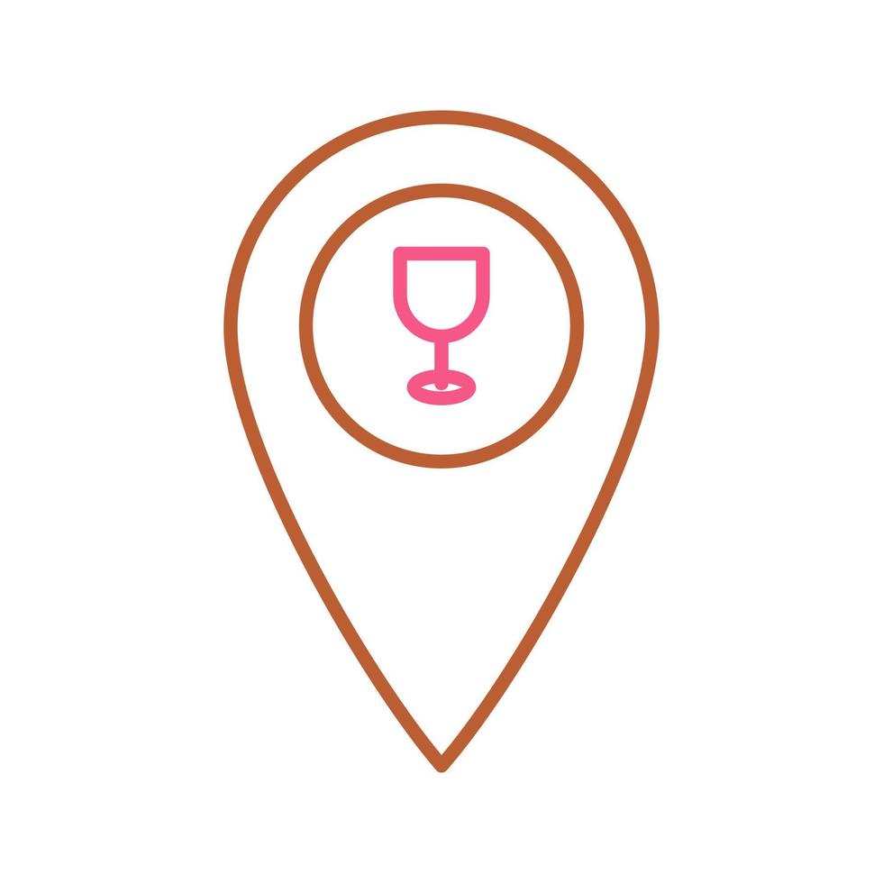 Unique Bar Location Vector Icon