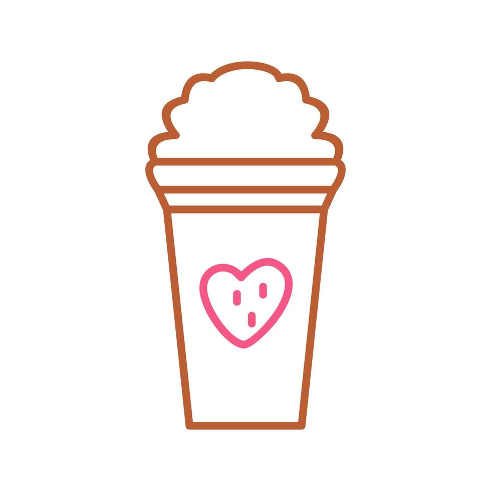 Unique Strawberry Milkshake Vector Icon