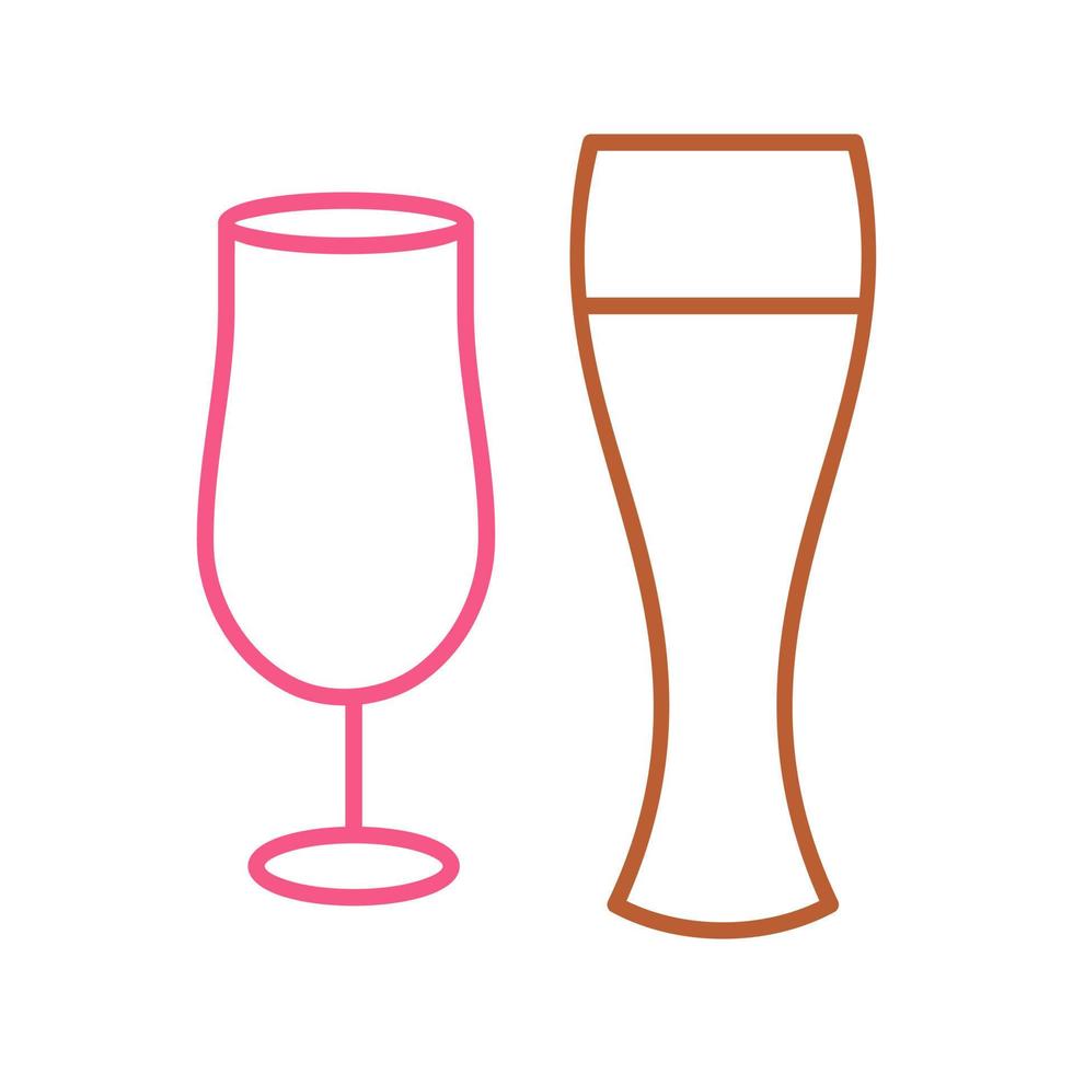Unique Beer Glasses Vector Icon