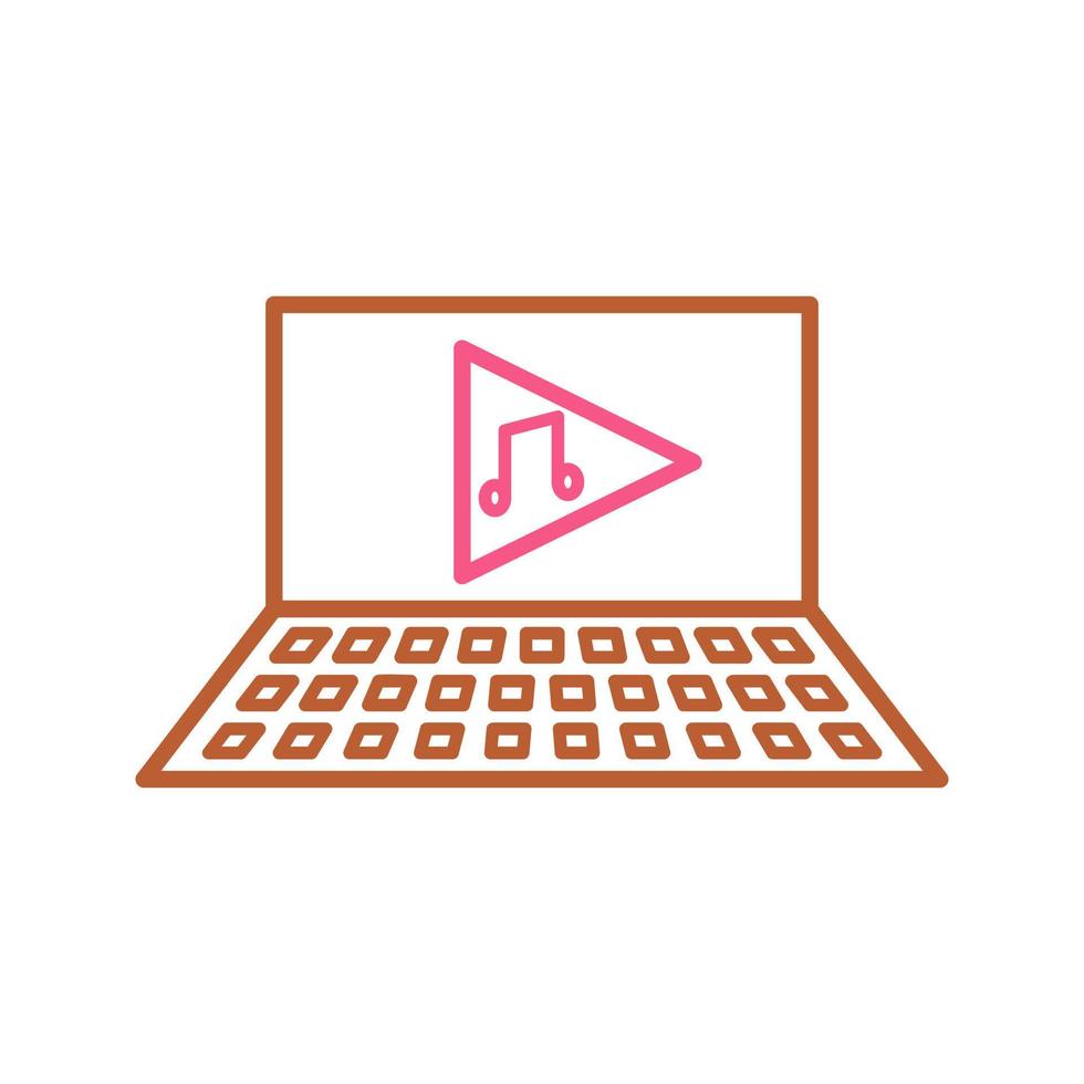Unique Play Music Vector Icon