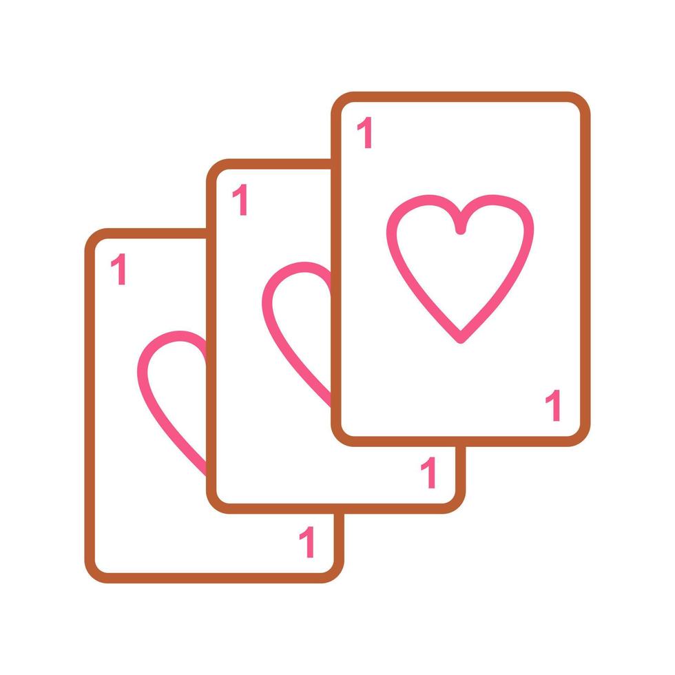 único icono de vector de baraja de cartas