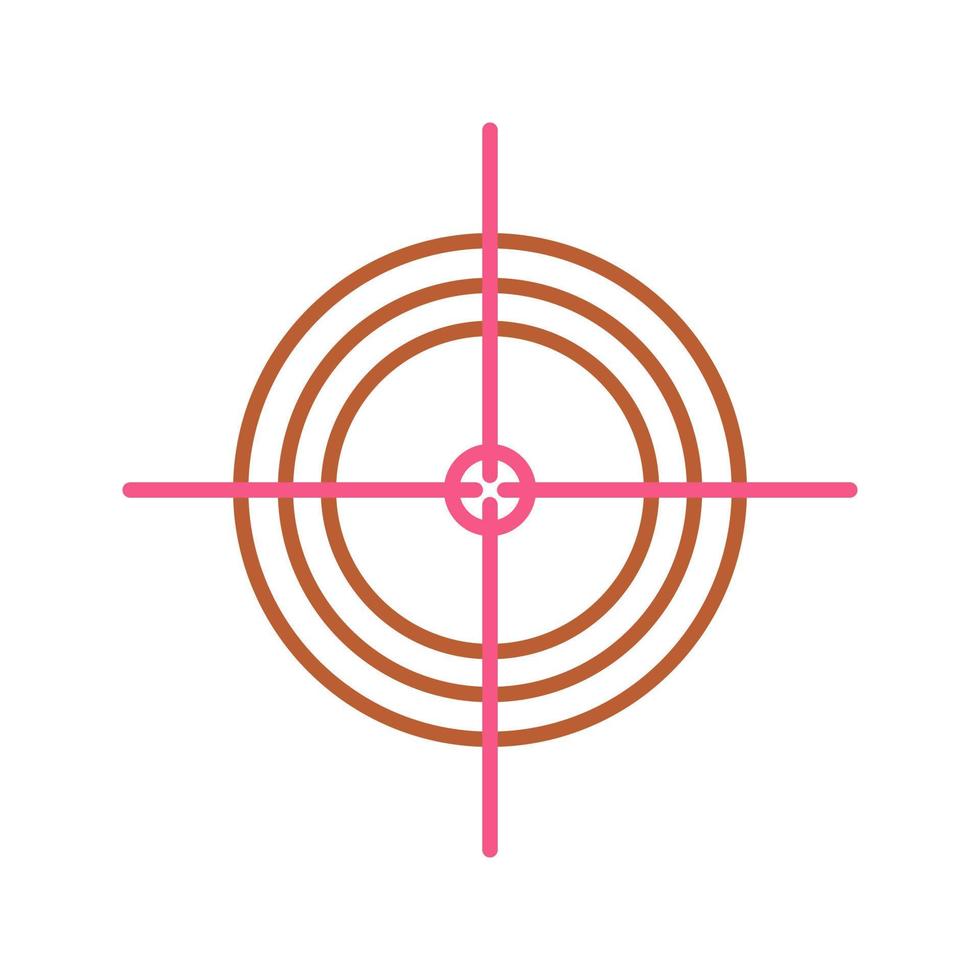 Unique Target Vector Icon