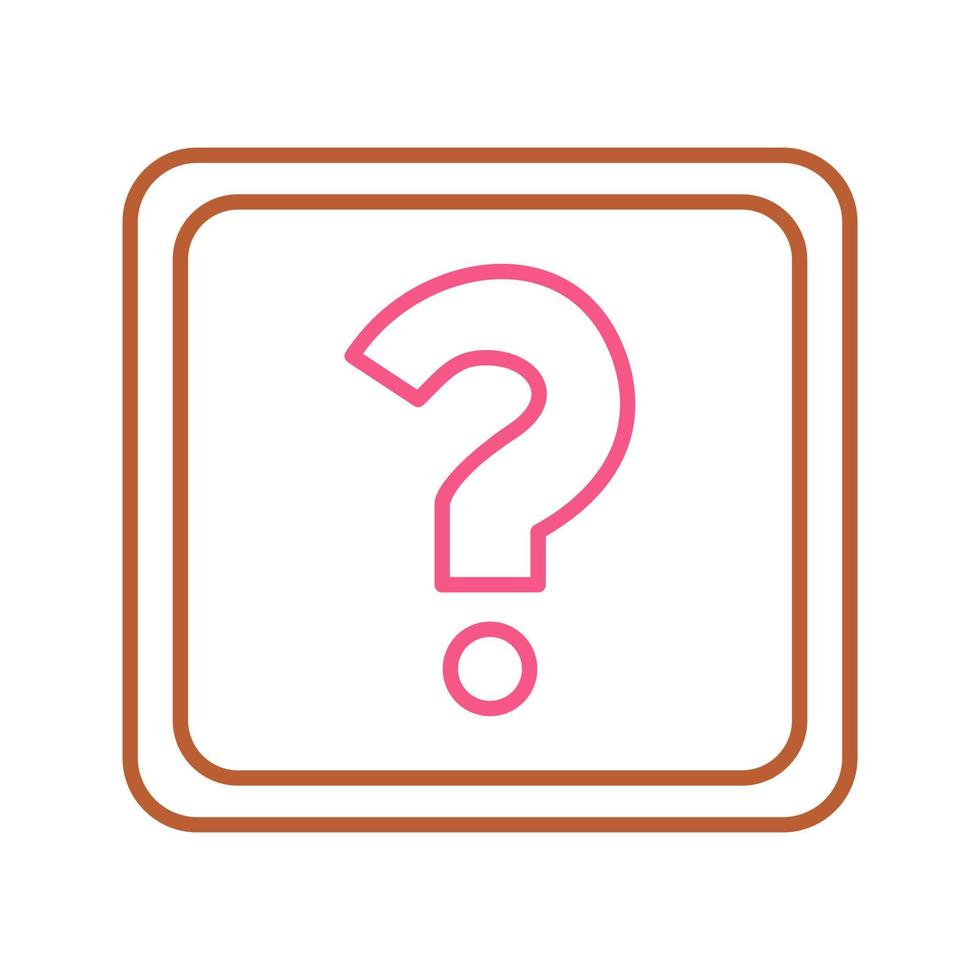 Unique Question Mark Vector Icon