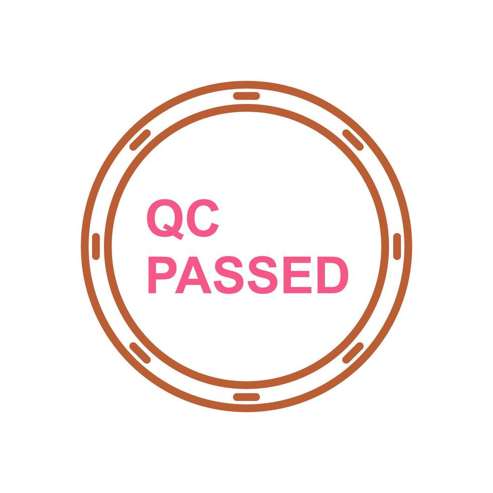 Unique QC Passed Vector Icon