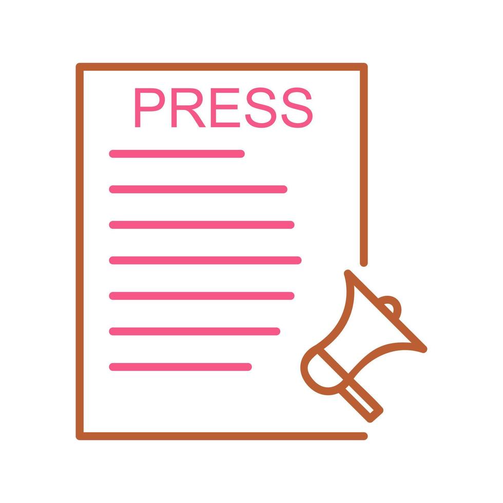 Unique Press Releases Vector Icon