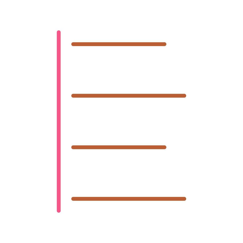 Unique Left Align Vector Icon
