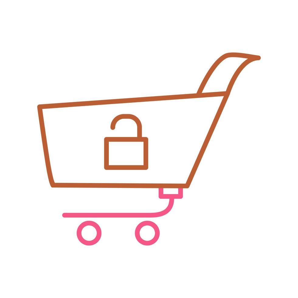 Unique Unlock Cart Vector Icon
