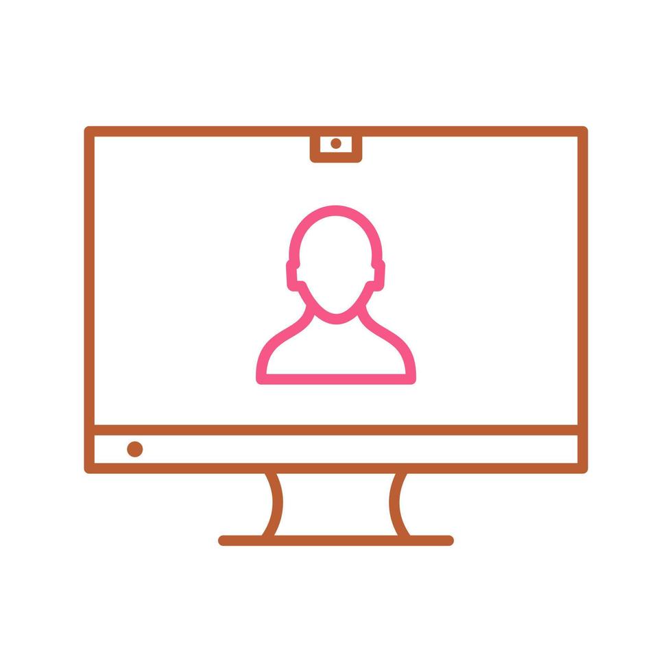 Unique Video Communication Vector Icon