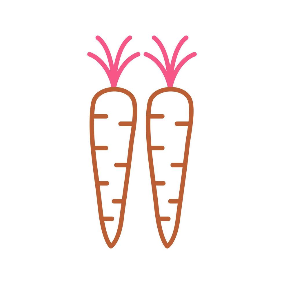 icono de vector de zanahorias