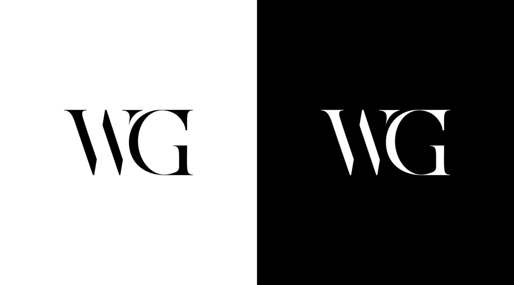 letra wg inicial logo Moda vestir negocio monograma icono diseño vector