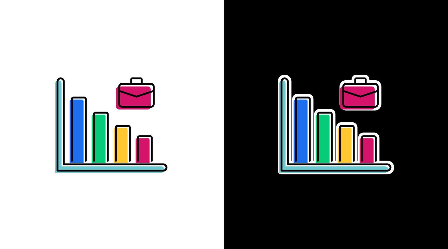 negocio lucro disminución abajo estadística infografía datos análisis vistoso icono gráfico bar porcentaje vector