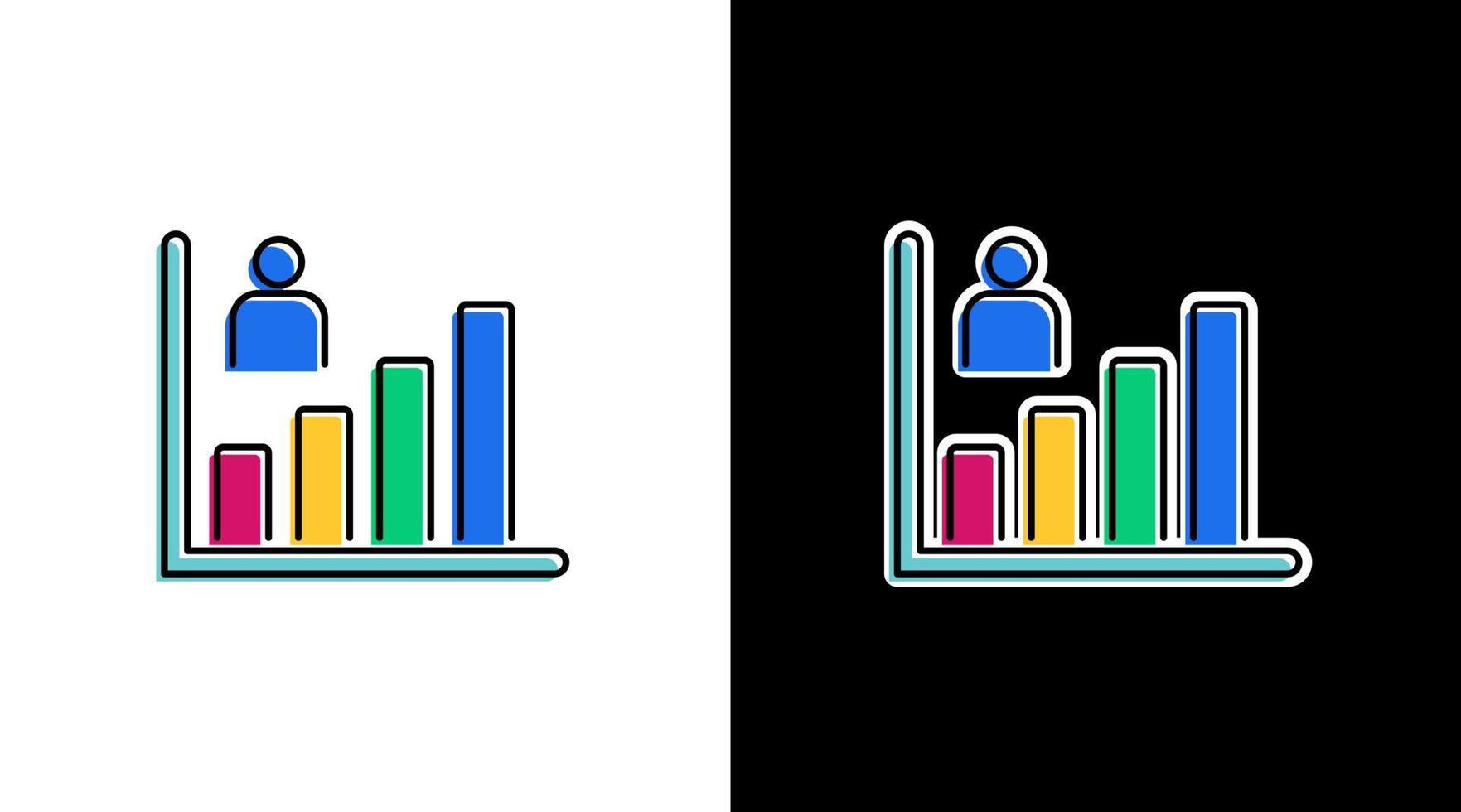 personas crecimiento población infografía datos análisis vistoso icono diseño gráfico bar porcentaje vector