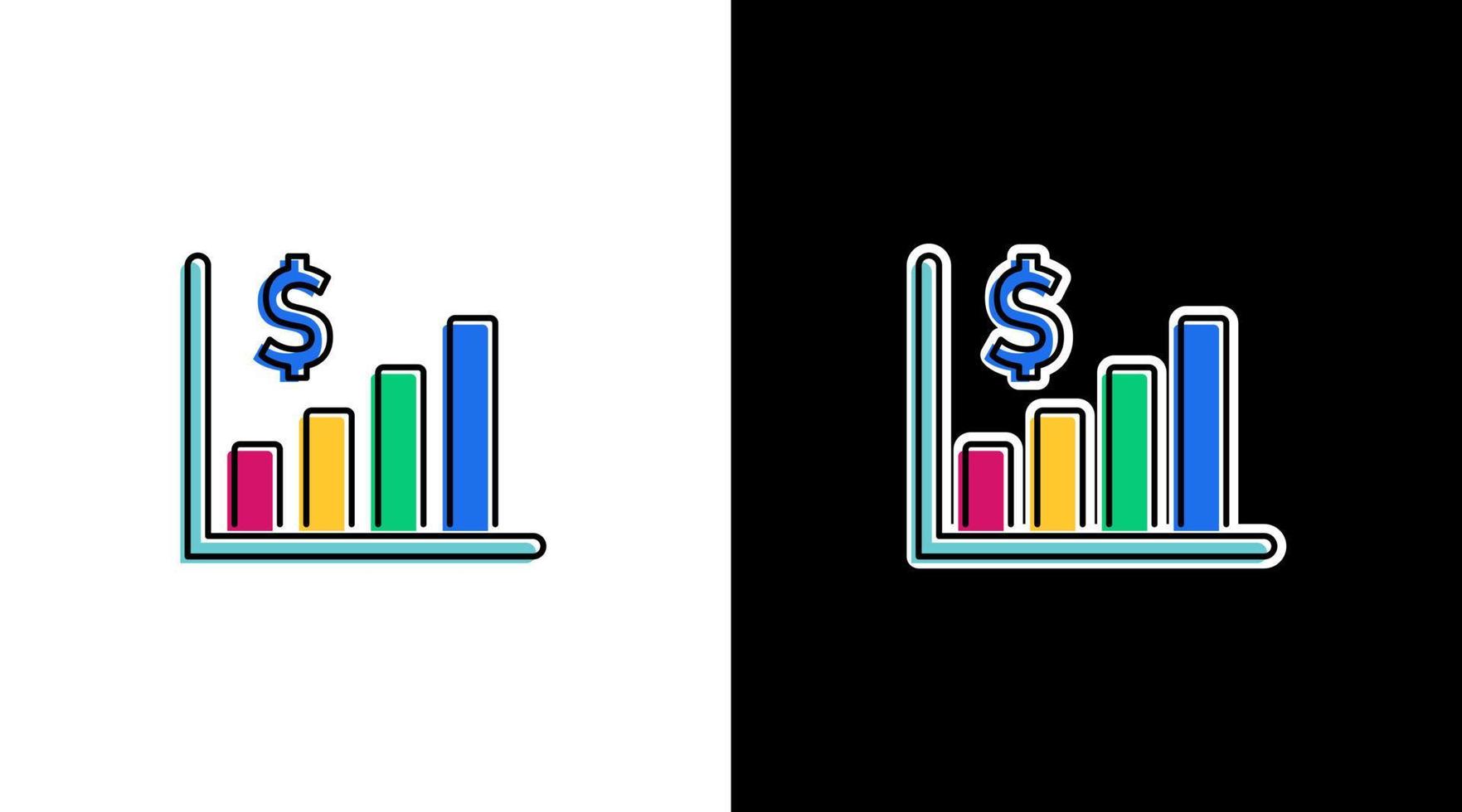 negocio lucro crecimiento Progreso infografía datos análisis vistoso icono diseño gráfico bar porcentaje vector