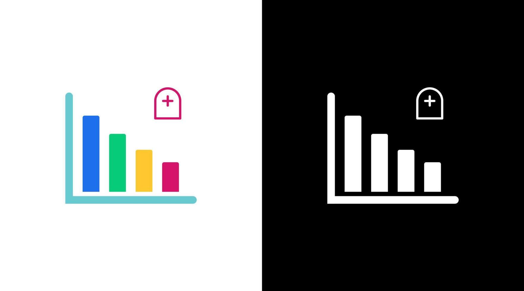 death grave decrease infographic data analysis colorful icon design chart bar vector