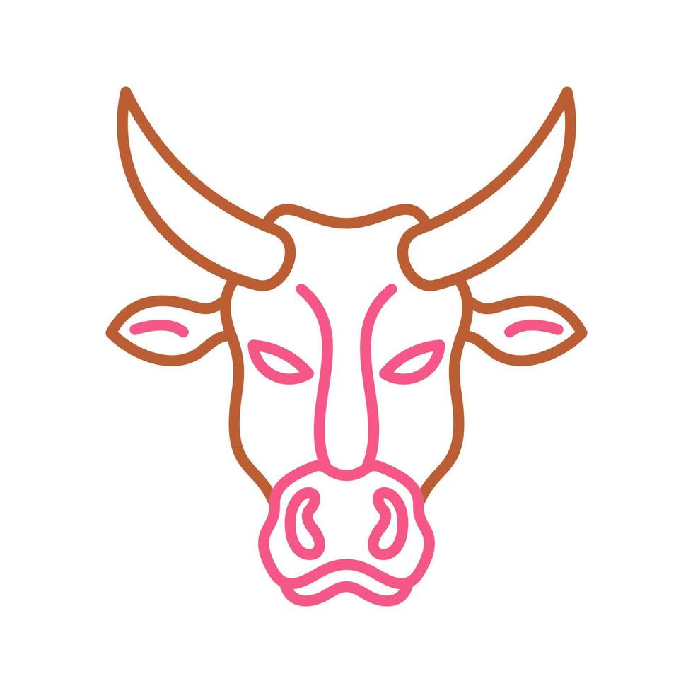 icono de vector de vaca