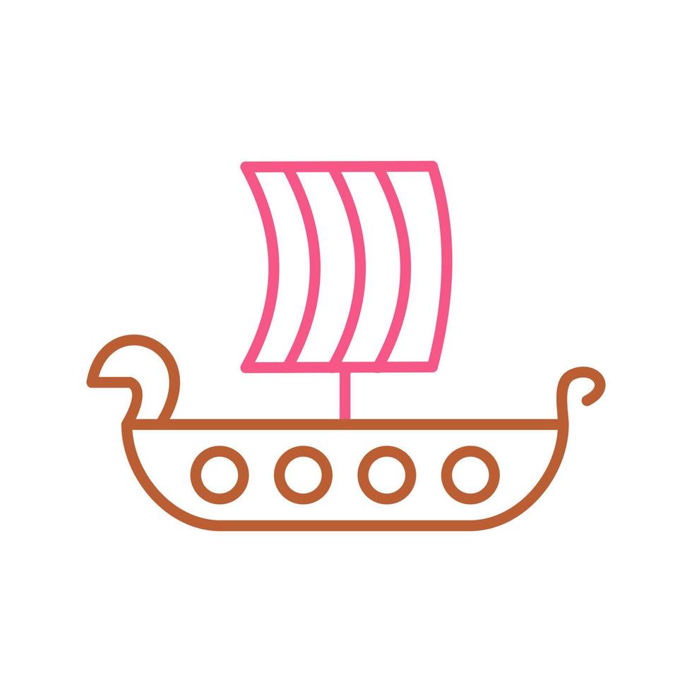 Viking Ship Vector Icon