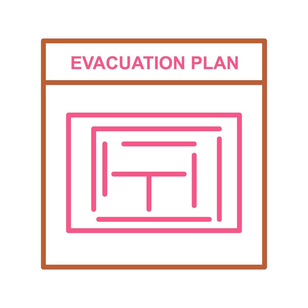 Evacuation Plan Vector Icon