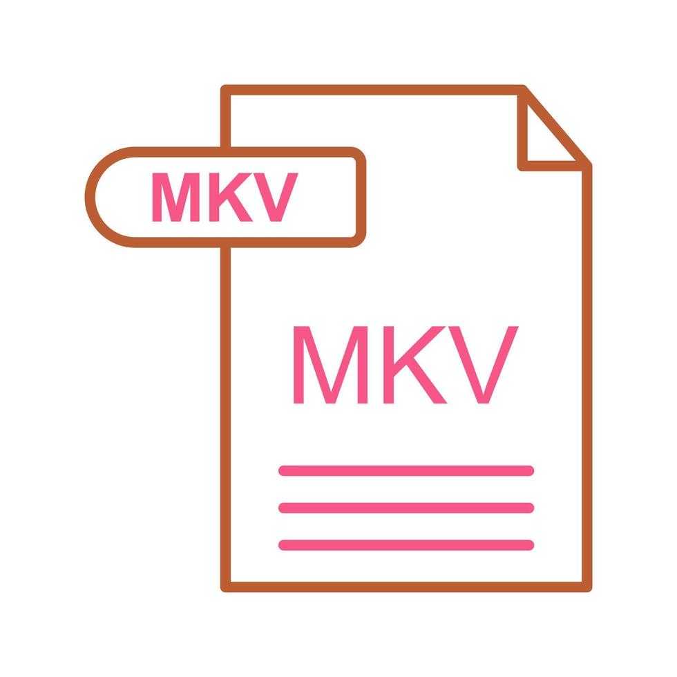 icono de vector mkv