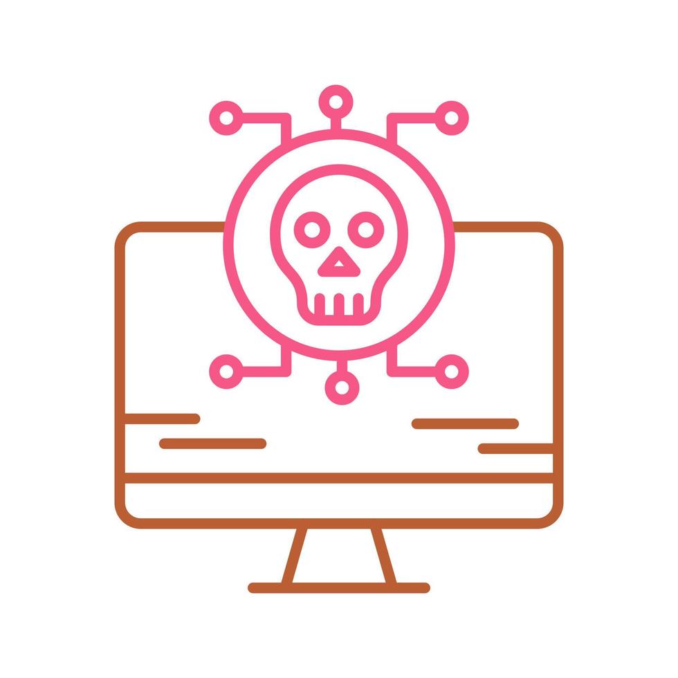 icono de vector de ataque de virus