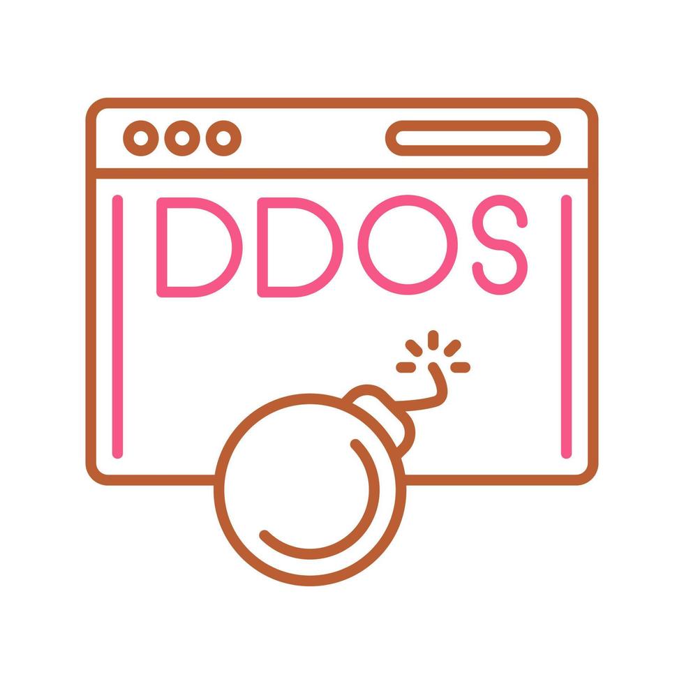 icono de vector de ataque ddos