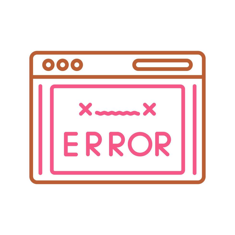 icono de vector de código de error