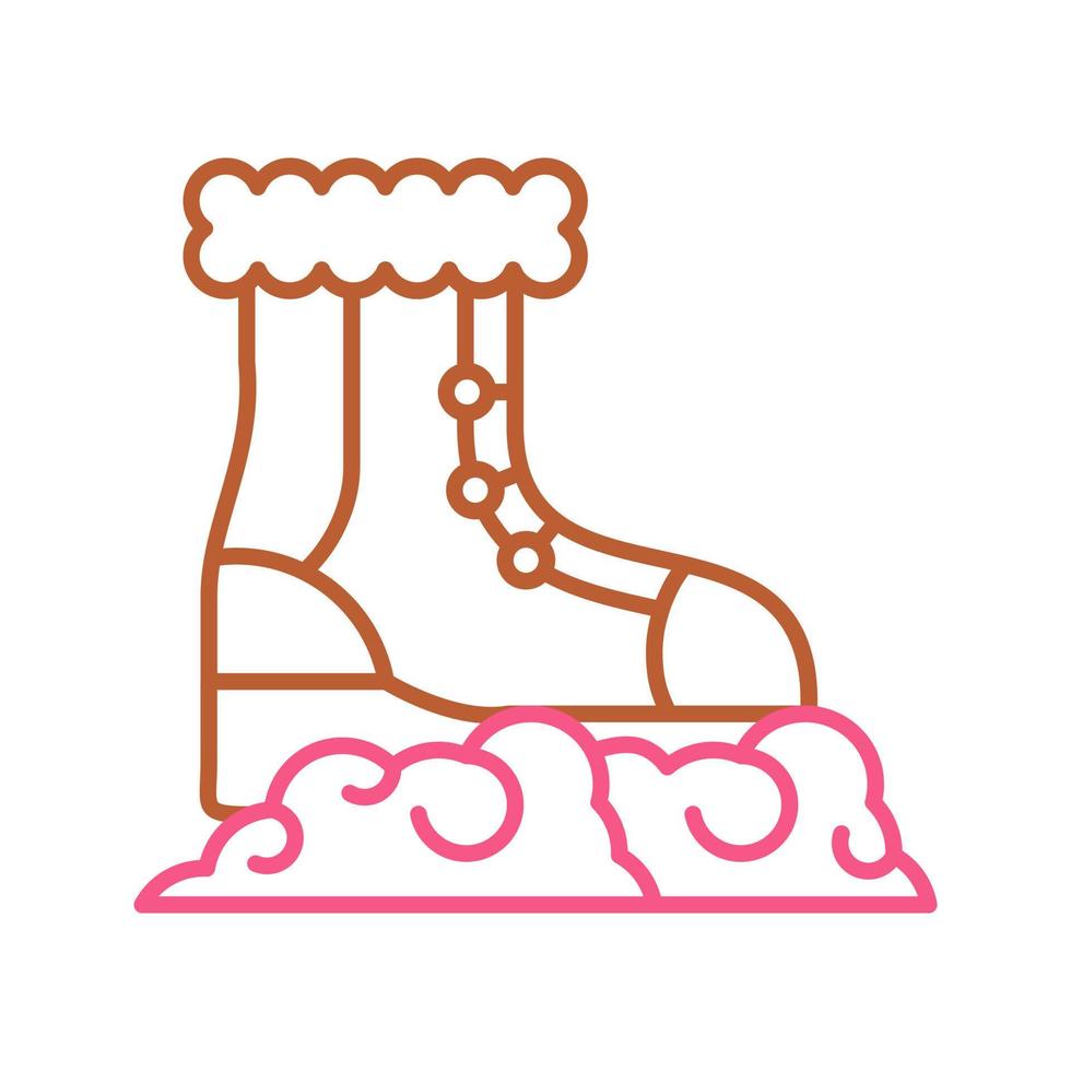 icono de vector de botas de nieve