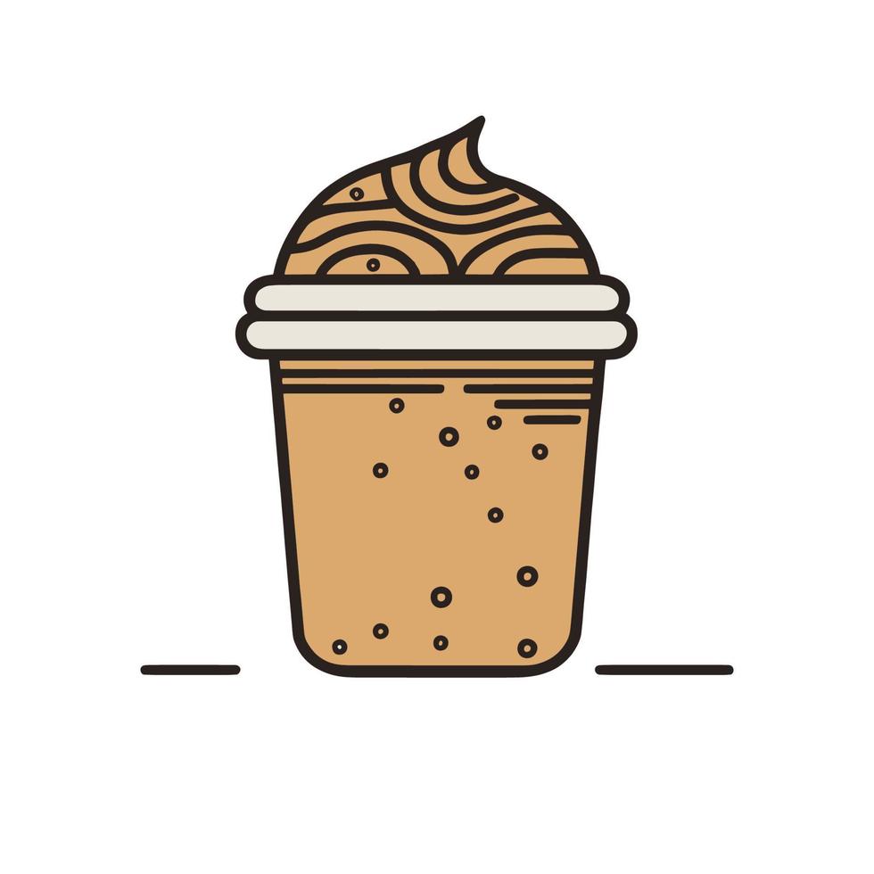 Simple Coffee Line Art Icon Vector Illustration. EPS10